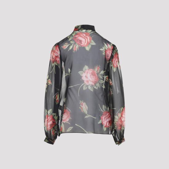 26SS 돌체앤가바나 블라우스 F7BJ2T IS11F HN5ZN BOUQUET ROSE F NERO - DOLCE & GABBANA