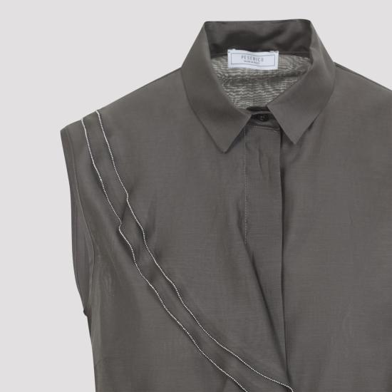 26SS 페세리코 민소매 티셔츠 A08116 08372 151 MARRONE CORTECCIA - PESERICO