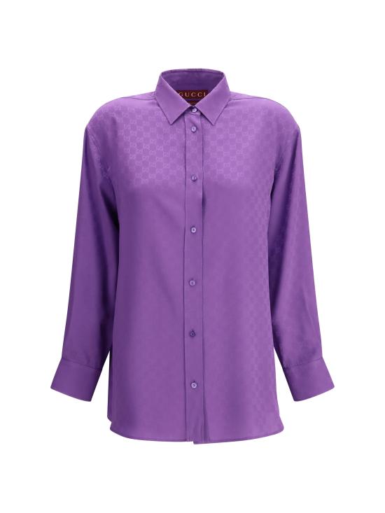 26SS 구찌 모노그램 셔츠 837168Z7ATQ 5007 PURPLE