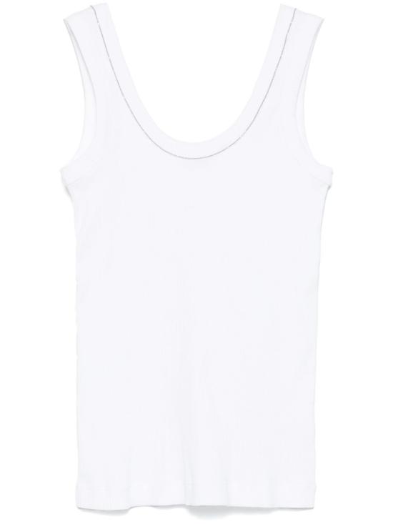 26SS 브루넬로 쿠치넬리 민소매 티셔츠 MG902FP100 C159 White