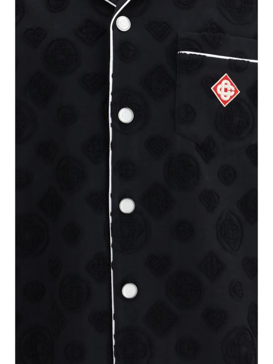 26SS 카사블랑카 긴팔 셔츠 MSP26SH08502 BLACK - CASABLANCA