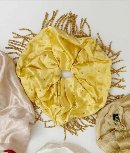  티그라 티그라 헤어 액세서리 비즈 장식 프린지 XL 스크런치