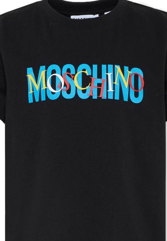 25FW [키즈] 모스키노 티셔츠 HUM05I LAA10 60100 BLACK - MOSCHINO