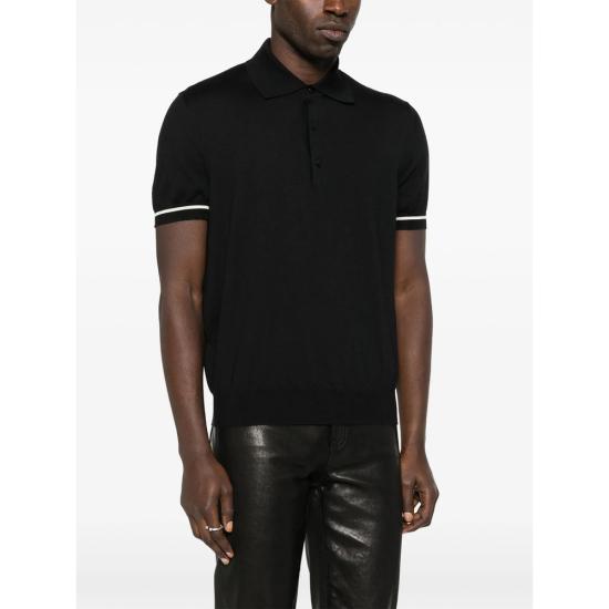 26SS 톰포드 폴로 티셔츠 YMK112 KPS032 NAA BLACK - TOMFORD