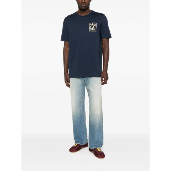 26SS 마르니 반팔 티셔츠 USCY88 HUMU0198IP L1B99 BLUE - MARNI