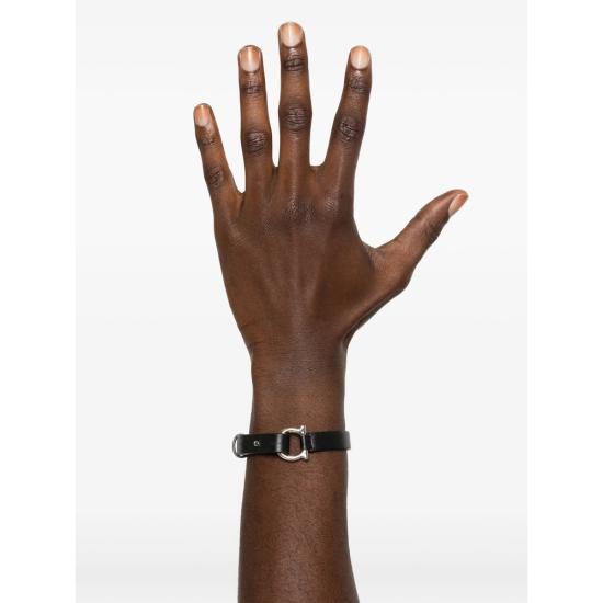 26SS 살바토레 페라가모 브레이슬릿 770406 0791076 PLDBK BLACK SILVER - SALVATORE FERRAGAMO