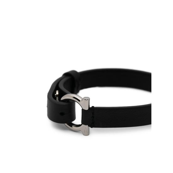 26SS 살바토레 페라가모 브레이슬릿 770406 0791076 PLDBK BLACK SILVER - SALVATORE FERRAGAMO