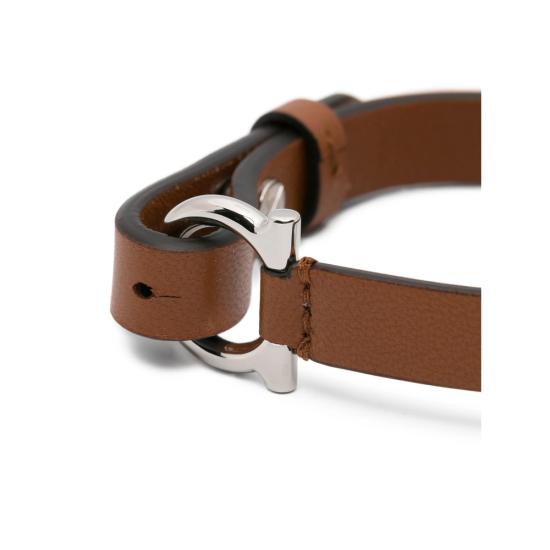 26SS 살바토레 페라가모 브레이슬릿 770406 0791077 PLDCU BROWN SILVER - SALVATORE FERRAGAMO