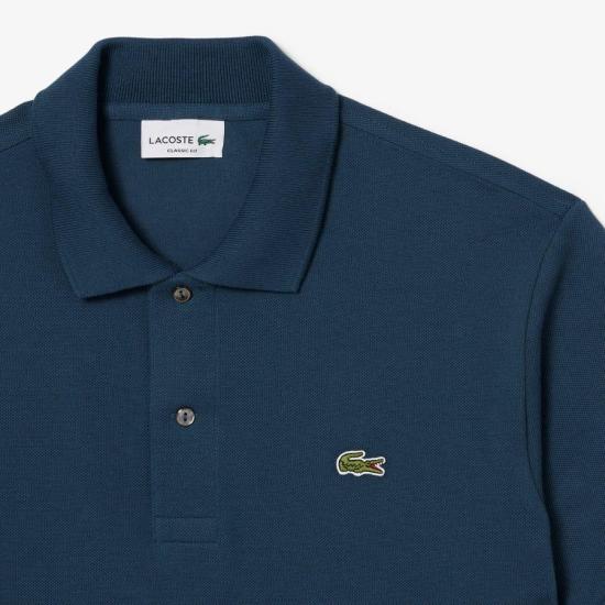  라코스테 클래식 핏 피케 폴로 셔츠 L1212 C7Z MINERAL BLUE DOM - LACOSTE