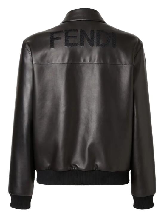 26SS 펜디 레더 블루종 FPJ139 ATJZ F0GME BLACK - FENDI