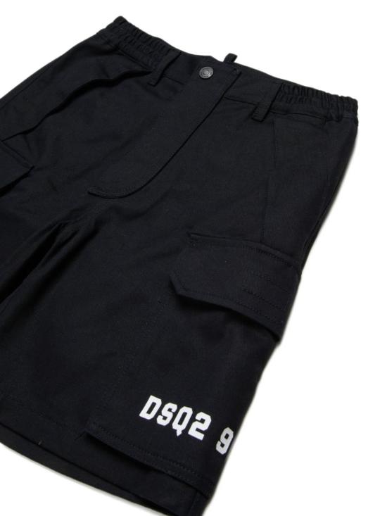 26SS [키즈] 디스퀘어드2 쇼츠/버뮤다 DQ3209D0AGK DQ900 Black - DSQUARED2