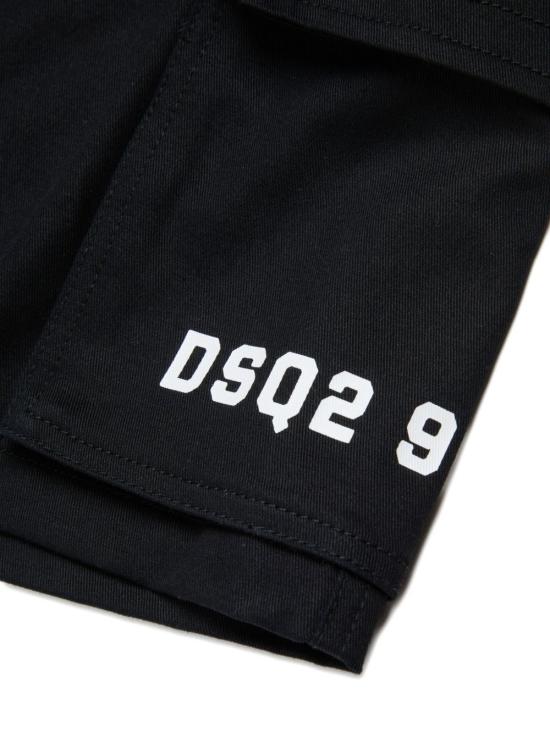 26SS [키즈] 디스퀘어드2 쇼츠/버뮤다 DQ3209D0AGK DQ900 Black - DSQUARED2