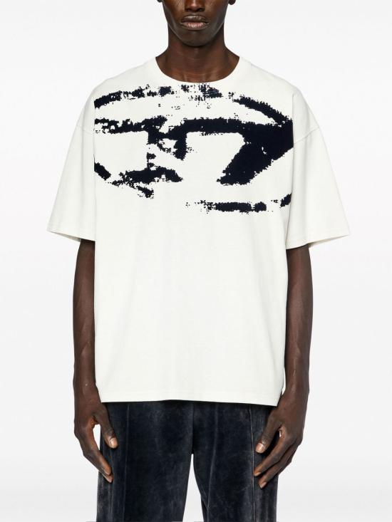 26SS 디젤 반팔 티셔츠 A13049 0DQAU141A White - DIESEL