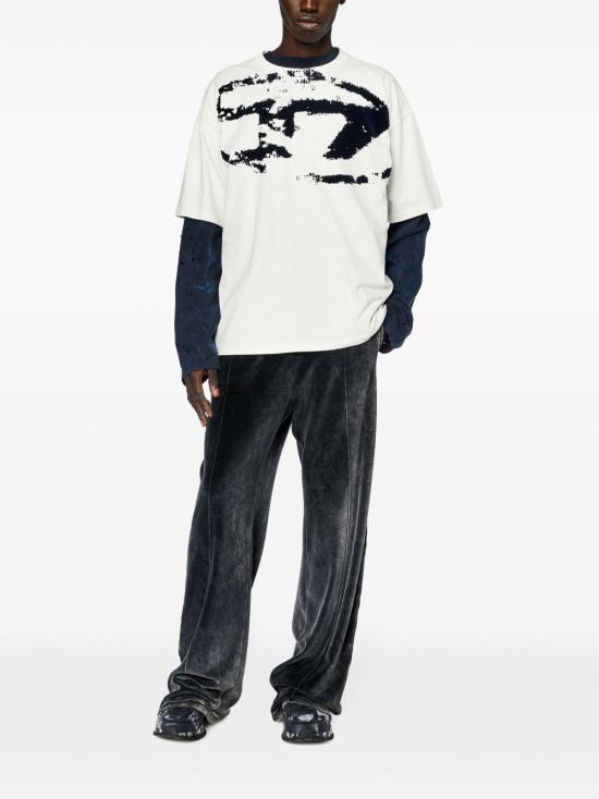 26SS 디젤 반팔 티셔츠 A13049 0DQAU141A White - DIESEL