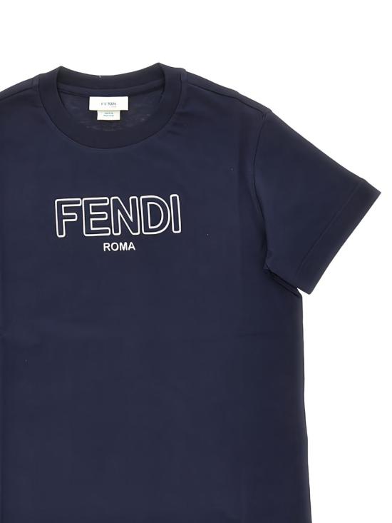 26SS [키즈] 펜디 티셔츠 JUI202 7AJF0QG0 Blue - FENDI