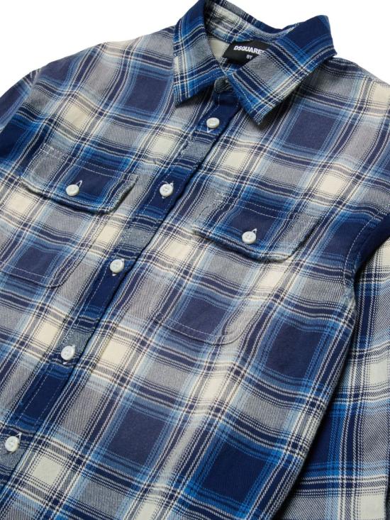 26SS [키즈] 디스퀘어드2 셔츠 DQ3226D0AG2 DQ875 Blue - DSQUARED2
