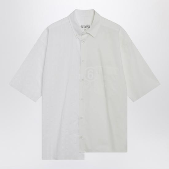 26SS MM6 메종마르지엘라 반팔 셔츠 SH0DR0007MTN135 White