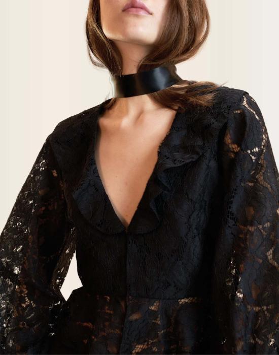  신시아 로리 블라우스 신시아 로울리 베로나 레이스  블랙 - CYNTHIA ROWLEY