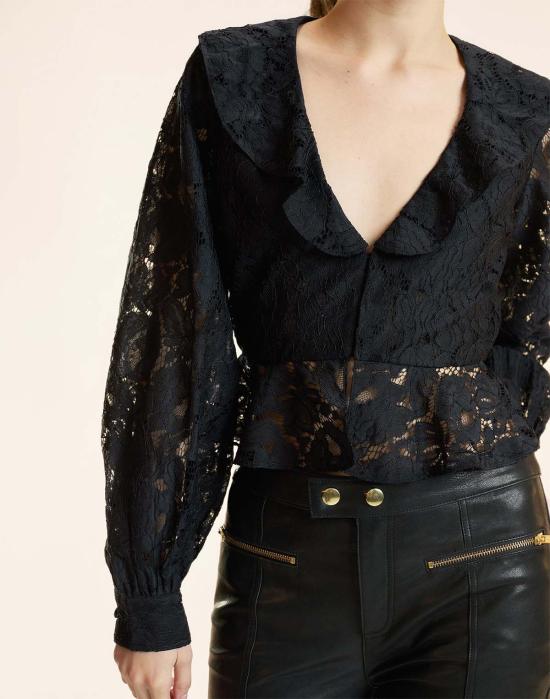  신시아 로리 블라우스 신시아 로울리 베로나 레이스  블랙 - CYNTHIA ROWLEY