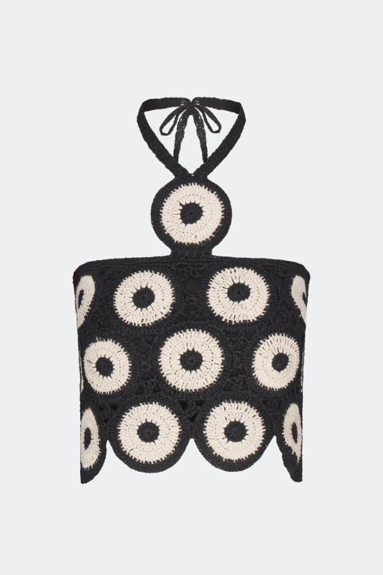  사이먼밀러 블라우스 사이먼 밀러 아틀라스 크로셰 탑 크림/블랙