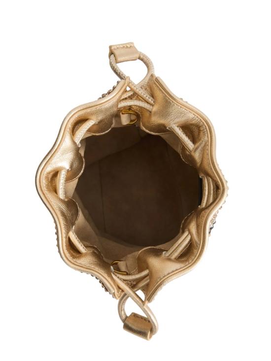 26SS 안야힌드마치 아이즈 크리스탈 드로스트링 파우치 205030 GOLD - ANYA HINDMARCH