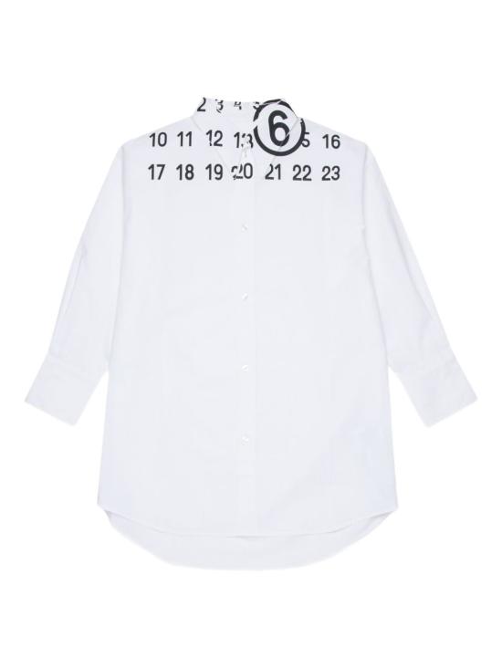 26SS [키즈] MM6 메종마르지엘라 셔츠 M60943 MM014 M6100 BIANCO