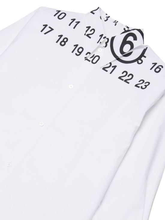 26SS [키즈] MM6 메종마르지엘라 셔츠 M60943 MM014 M6100 BIANCO - MM6 MAISON MARGIELA