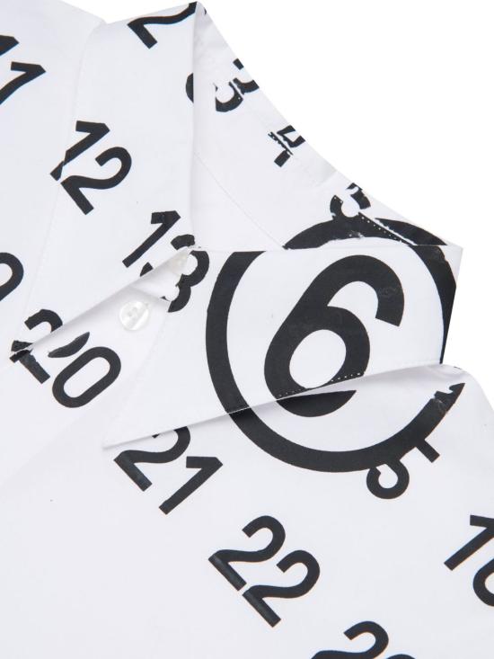 26SS [키즈] MM6 메종마르지엘라 셔츠 M60943 MM014 M6100 BIANCO - MM6 MAISON MARGIELA