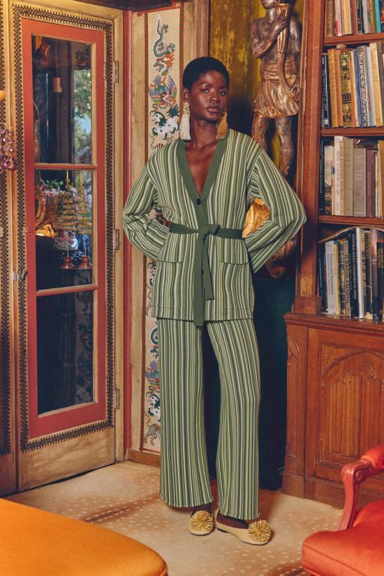  사이먼밀러 가디건 사이먼 밀러 맥스 벨티드  랜드스케이프 멀티 스트라이프