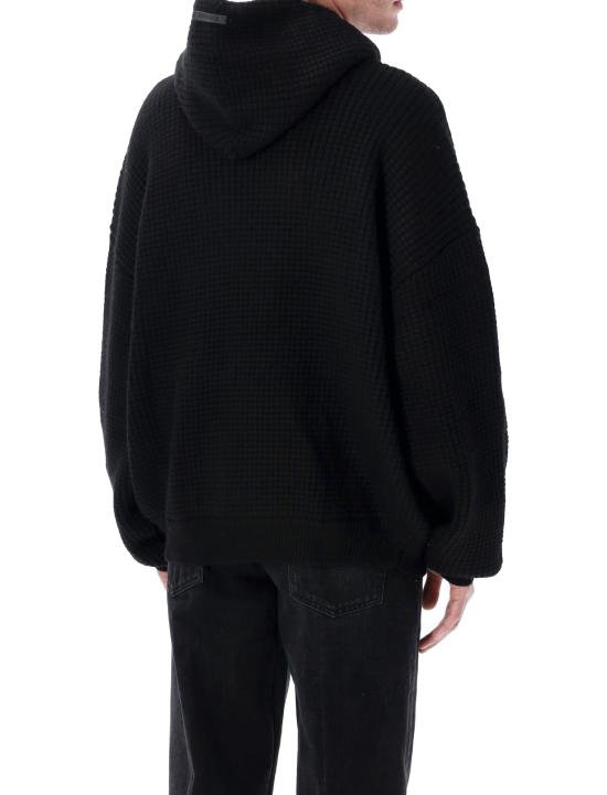 25FW 피어오브갓 헤비 와플 니트 90s 후드 티셔츠셔츠 192HO254361F VB VINTAGE BLACK - FEAR OF GOD