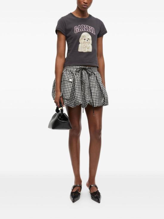 25FW 가니 반팔 티셔츠 T4239 252 Black - GANNI