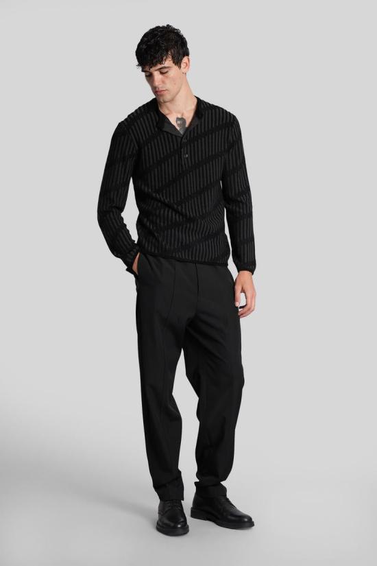 25FW 엠포리오 아르마니 스웨터 424963 EM003517AF19553 Black - EMPORIO ARMANI