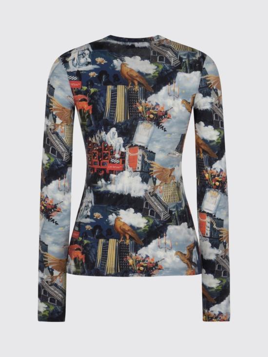 25FW 오프화이트 긴팔 티셔츠 OWAD136F25JER001 8501 Multicolor - OFF WHITE