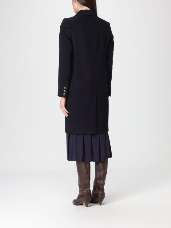 25FW 랄프 로렌 크레스트 패치 울 블렌드 코트 297958509 002 Blue - RALPH LAUREN