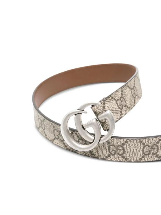 26SS [키즈] 구찌 가죽 벨트 432707 2ZG0G 098 9742 BEIGE EBONY - GUCCI