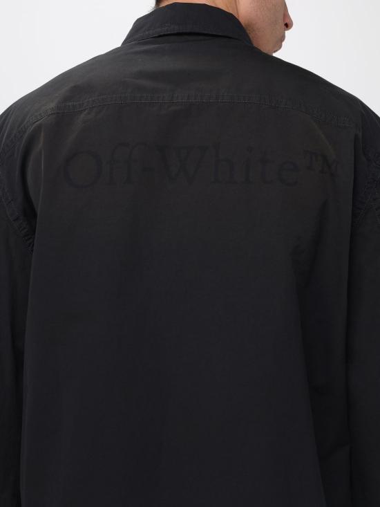 25FW 오프화이트 자켓 OMGE04NF25FAB001 1010 Black - OFF WHITE