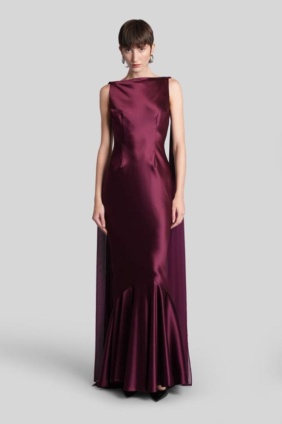 25FW 레트로페테 롱 원피스 428937 FW24 10120 Red