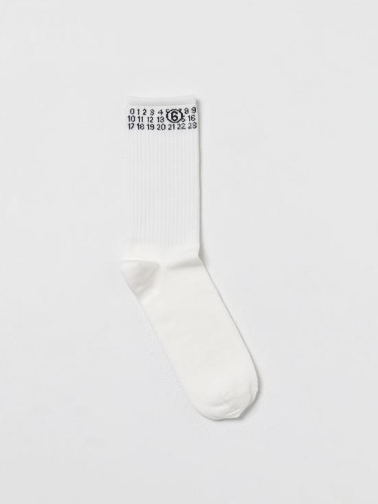 25FW [키즈] MM6 메종마르지엘라 발목 양말 M60571MM045 M6100 White