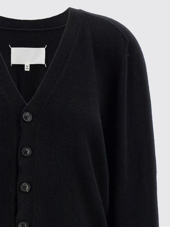 25FW 마르지엘라 포 스티치 크롭 가디건 S29HP0040M13178 900 Black - MAISON MARGIELA