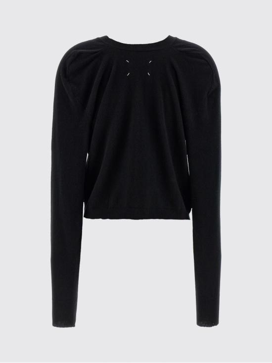 25FW 마르지엘라 포 스티치 크롭 가디건 S29HP0040M13178 900 Black - MAISON MARGIELA