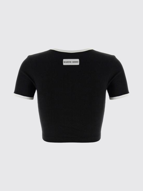 25FW 마린세르 반팔 티셔츠 WTO087ACJER0008 BK96 White - MARINE SERRE