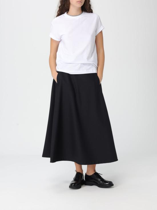 26SS 브루넬로 쿠치넬리 콘트라스트 트림 코튼 티셔츠 M0T18BD200 C159 White - BRUNELLO CUCINELLI