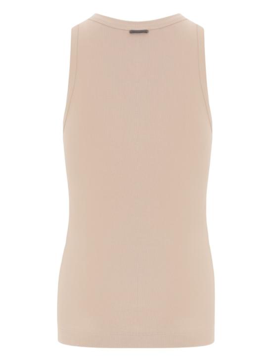 26SS 브루넬로 쿠치넬리 민소매 티셔츠 M0TC8FX230 C8539 Beige - BRUNELLO CUCINELLI