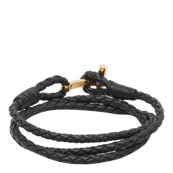 26SS 톰포드 브레이디드 레더 브레이슬릿 JM005 ICL002GEIR Brown - TOMFORD