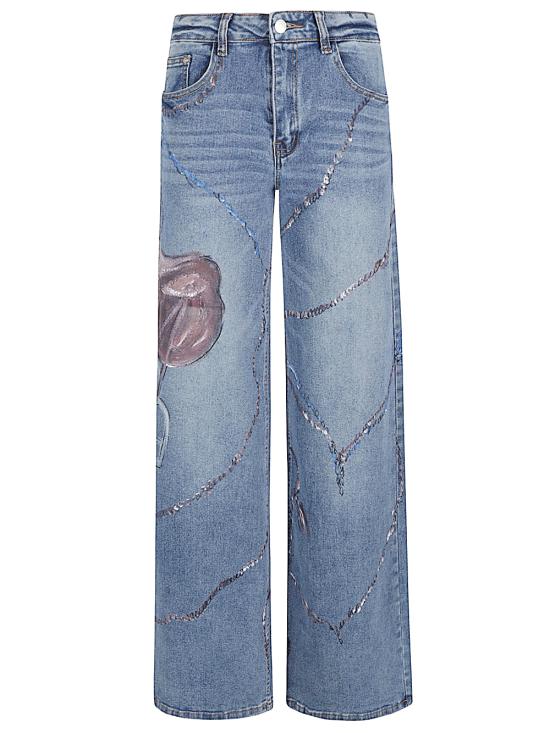 25FW Ella Lago di Como 데님 팬츠 LJEA21HP Clear Blue