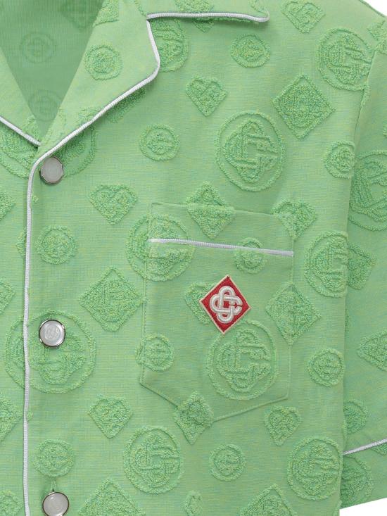 26SS 카사블랑카 긴팔 셔츠 MSP26SH085 01 GREEN - CASABLANCA