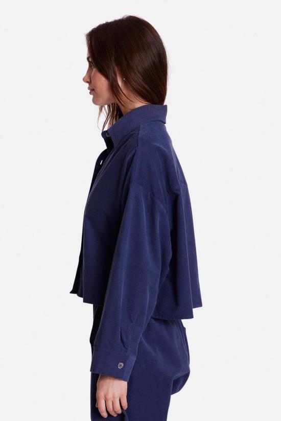  더 타일 클럽 민소매 티셔츠 타일 클럽 폭시 마이크로 코드 크롭 셔츠 - THE TILE CLUB