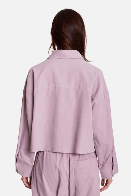  더 타일 클럽 셔츠 타일 클럽 폭시 마이크로 코듀로이 크롭 셔츠 블러쉬 - THE TILE CLUB