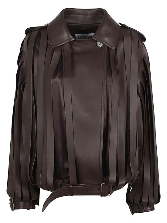 25FW 로에베 가죽 자켓 S540Y34L65 3100 Brown