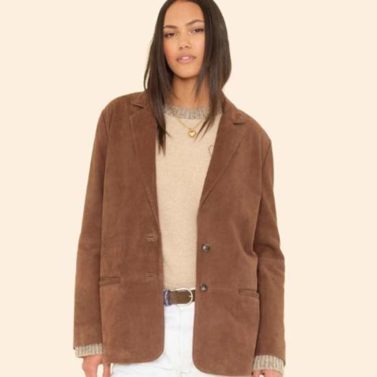  시레나 수트 자켓 엘로디 블레이저 마론